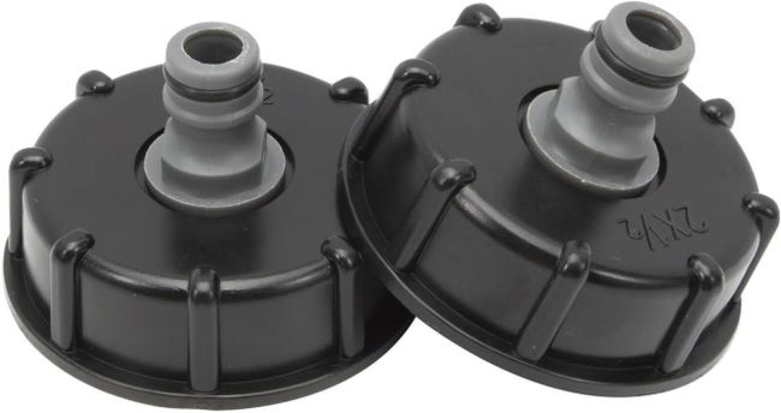 Deckel Für Ibc-s60x6-tank, Anschluss Für 1000-liter-tank, Auslassanschluss Mit 60 Mm (1/2 Zoll) Durchmesser, 1/2-zoll-gartenschlauch