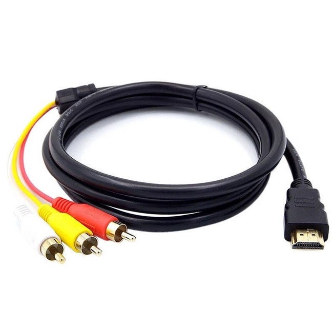 Hdmi-zu-3rca-kabel – 1080p-audio-/video-konverter, 1,5-meter-adapter, Kompatibel Mit Fernsehern Und Dvd-playern
