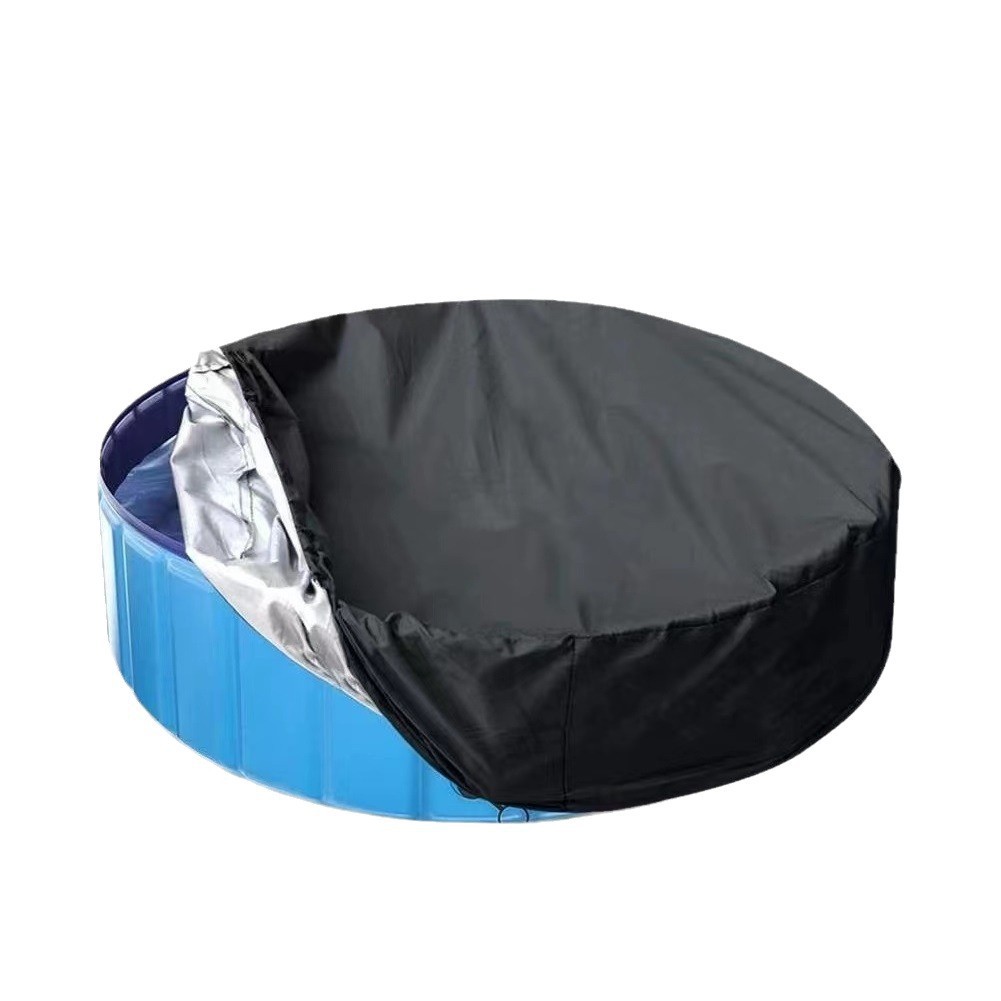 Faltbare Poolabdeckung, Große Runde Faltbare Abdeckung Für Kinderpools, Tragbar, Schwarz, 160 X 30 Cm