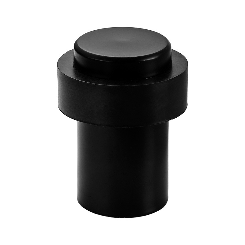 Türstopper, Freistehender Türstopper, Schwarzer Zylindrischer Türstopper, Stoßdämpfendes Gummipad, Wandschutz, 2er-set