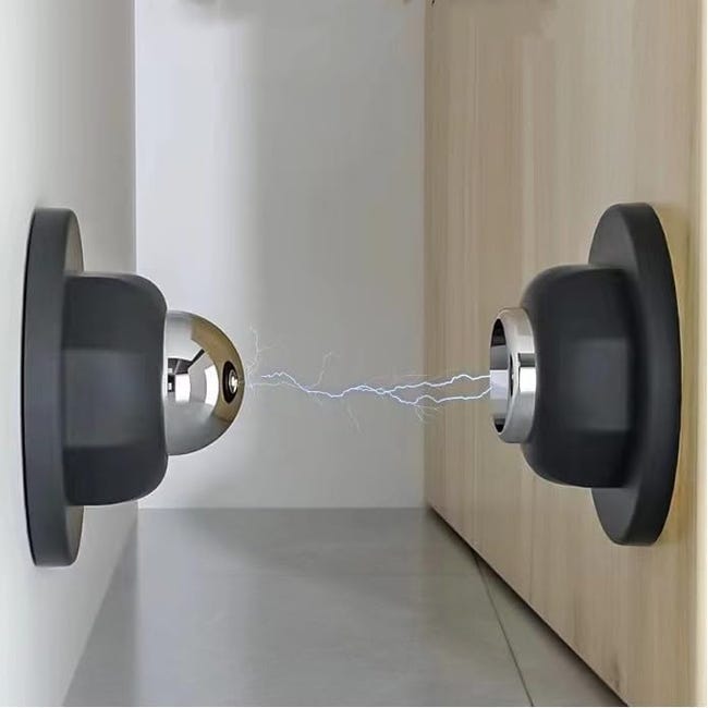 Kurze Magnetische Türstopper – Kein Bohren Erforderlich, Starke Magnete, Silikonstopfen, Schwarz, 1 Stück Pro Packung