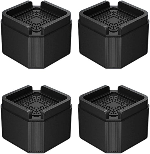 Set Mit 4 Verstellbaren Quadratischen Möbelfüßen, Stabil Für Tischbeine, Betten, Sofas, Schreibtische, Kommoden Und Couches, 5 Cm.