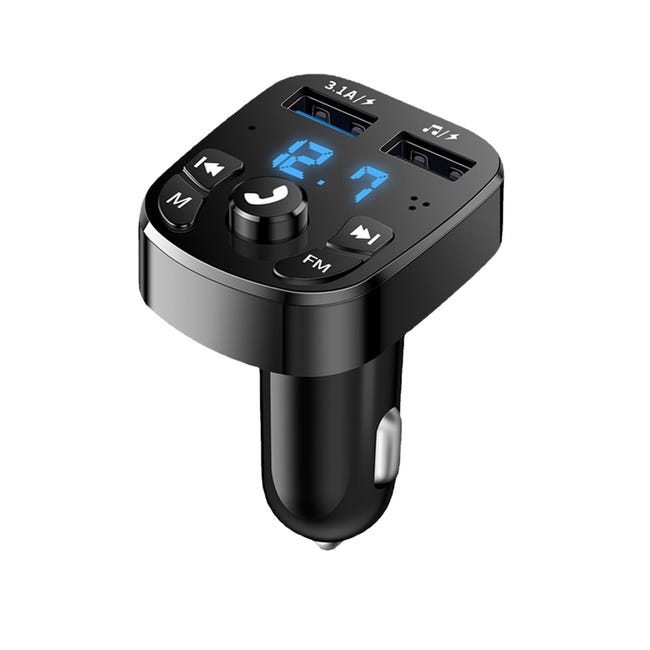 Bluetooth-fm-transmitter Fürs Auto, Radioadapter Für Bluetooth-mp3-player, Schnellladegerät Für Den Zigarettenanzünder Mit Zwei Usb-anschlüssen