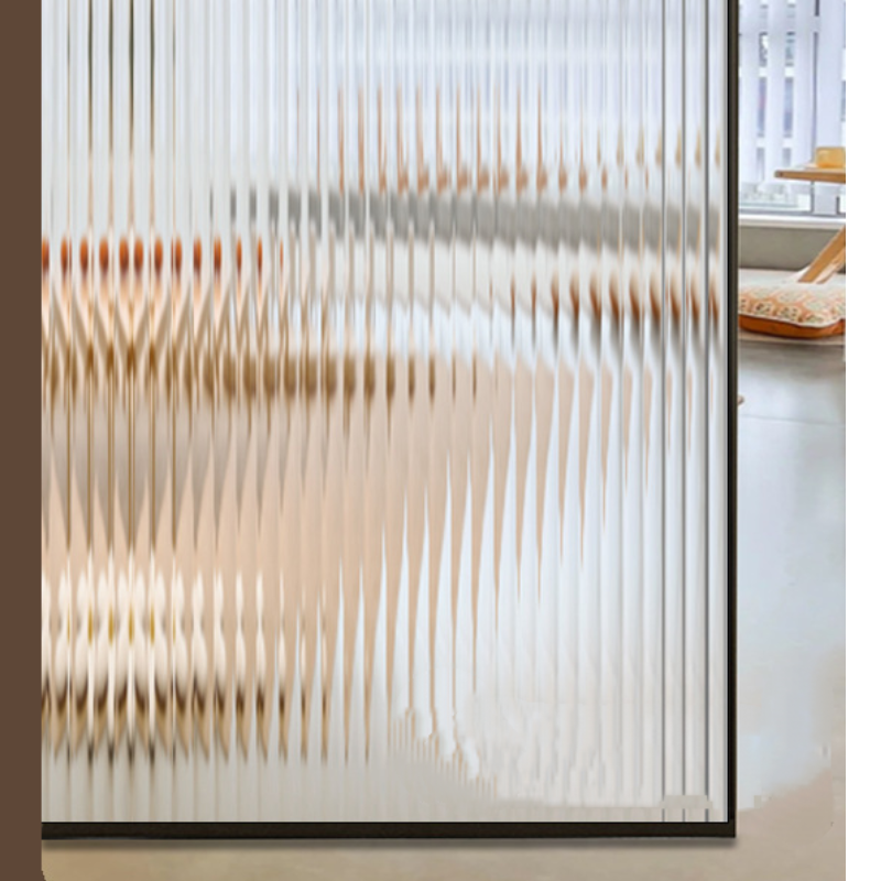Dekorative, Mattierte 3d-wellplatten-fensterfolie, Selbstklebend, Geeignet Für Badezimmer- Und Schlafzimmertüren, 60 X 100 Cm