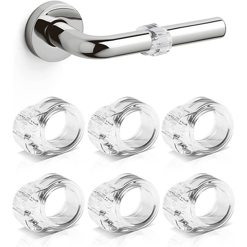 Set Mit 6 Türgriffschonern, Transparente Pvc-türgriff-antikollisionsmatte, Stoßdämpferring