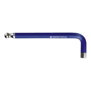 PB Swiss Tools Sechskant-Winkelschraubendreher, mit Kugelkopf, pulverbeschichtet, 10 mm