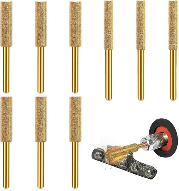 9-teiliges Set, Diamant-kettenschärfer, Schleifstein, 3 Größen: 4,0, 4,8 Und 5,5 Mm