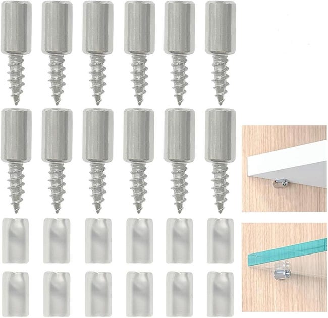12 Schrauben (mit Antirutschhülsen) Zur Befestigung Der Regalhalterung, Regalhalterung, 7,5 Mm Breit.