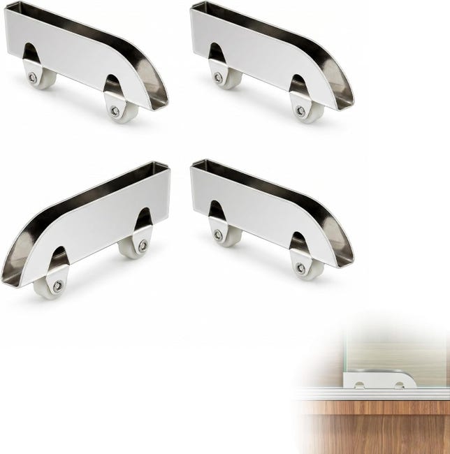 (4 Stück) 5 Mm Edelstahl-gleitrollen, Gleitrollen Für Glastüren, Geräuscharme Metallrollen