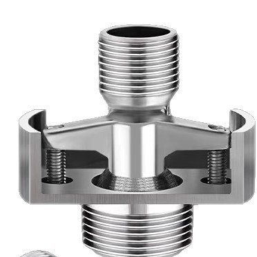 Duscharmaturadapter, Messing-drehgelenk, Galvanisierte Silberoberfläche, Universelles Design Mit Langem Gebogenem Winkel.