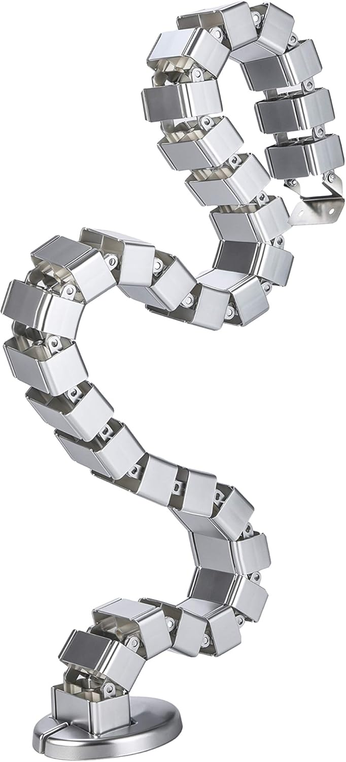 Kabelmanagement-set Höhenverstellbarer Schreibtisch-kabelorganizer, Vier Eingänge, Silber, 160 Cm.