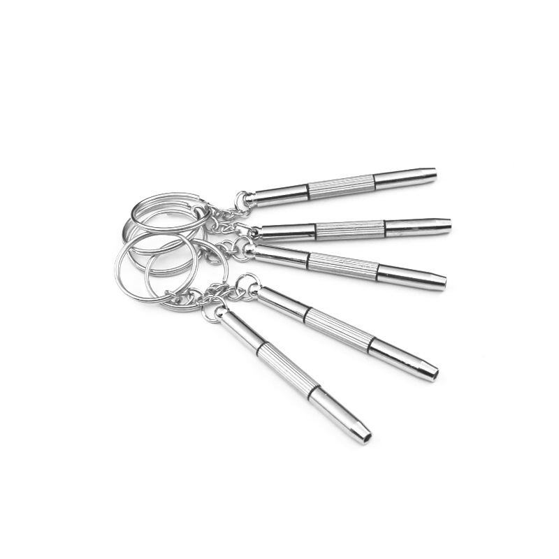 Set Mit 4 Mini-schraubendrehern Für Brillen, 3-in-1 Brillenreparatur-werkzeugset