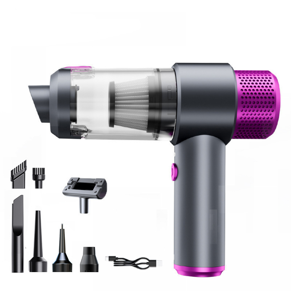 Mini-usb-staubsauger Mit Akku, Leichter Staubsauger Und Gebläse Für Auto, Haushalt Und Haustiere (kugelmotor [pinke Farbe])