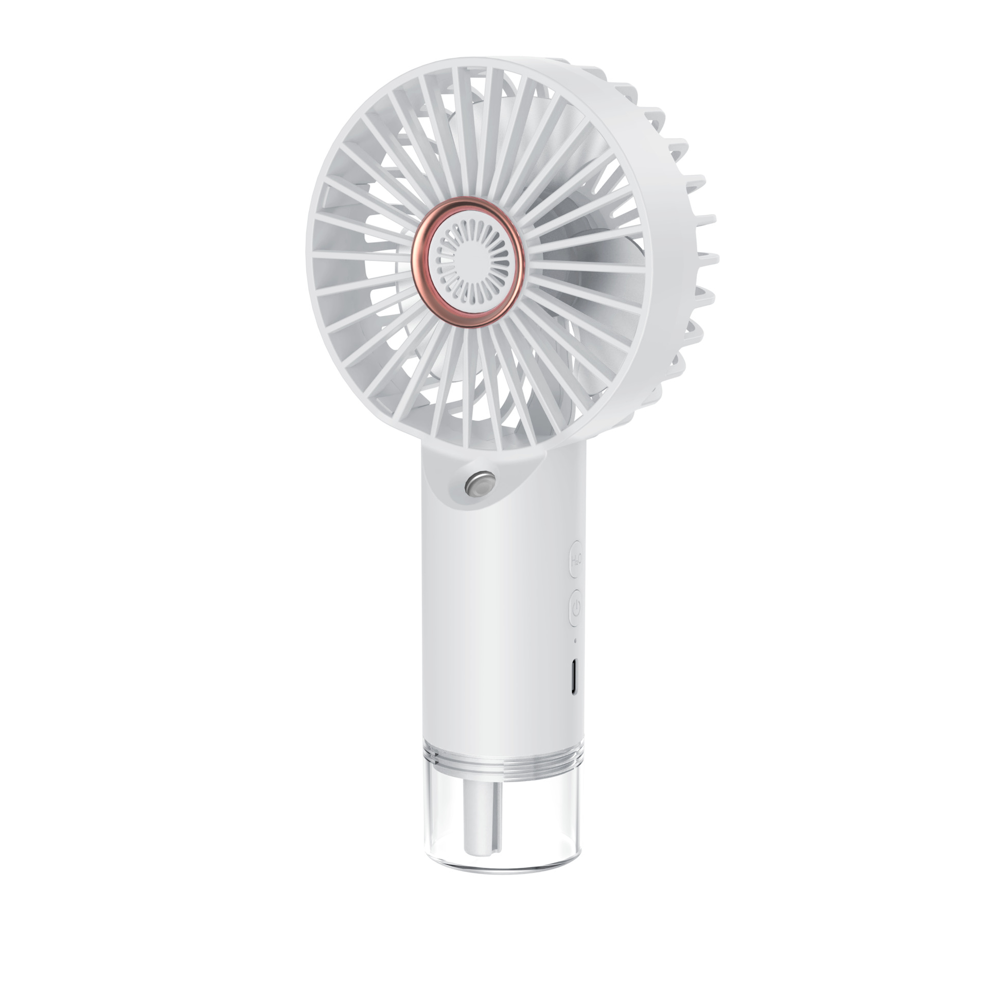 Tragbarer Verdampferventilator – Mini-usb-wiederaufladbarer Ventilator – Tragbarer Luftkühler – Weiß
