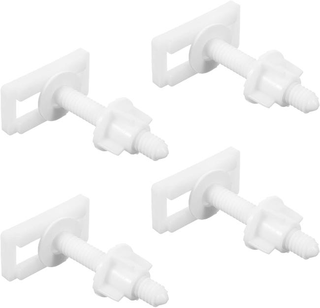 Set Mit 4 Reparaturschrauben Für Toilettensitze Aus Leichtem, Weißem Abs, Geeignet Für Toilettensitzerhöhungen.