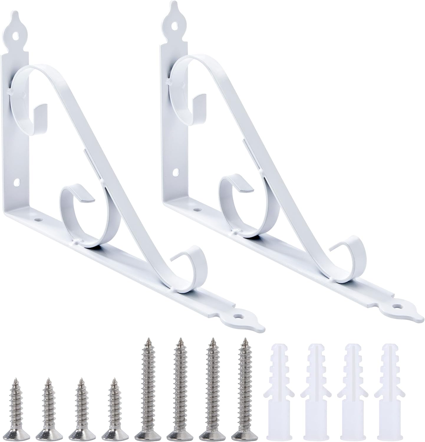 Set Mit 4 Dreieckigen 90-grad-stützen Für Garten, Bad, Küche, 250 Mm X 164 Mm (weiß)