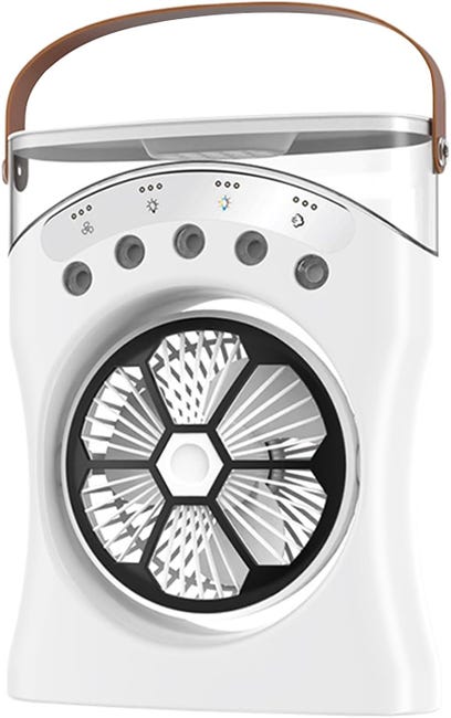 Tischventilator – Luftbefeuchter Mit Nebelfunktion – Tischluftkühler – Mit Nachtlicht – Tragbarer Usb-ventilator