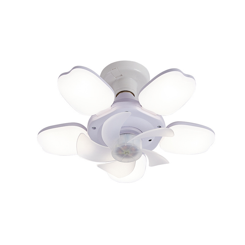 Moderner Deckenventilator - 5 Klappbare Flügel - Dimmbares Licht - Fernbedienung - E27-fassung (sockel Nicht Im Lieferumfang Enthalten)