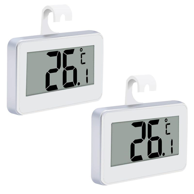 Wasserdichte Digitalthermometer Mit Gut Lesbarem Lcd-display, Ideal Für Den Außenbereich, Weiß