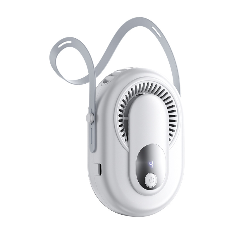 Tragbarer Ventilator – Kompaktes Design Mit Clip, 5 Geschwindigkeitsstufen, Tragegurt Und Led-anzeige