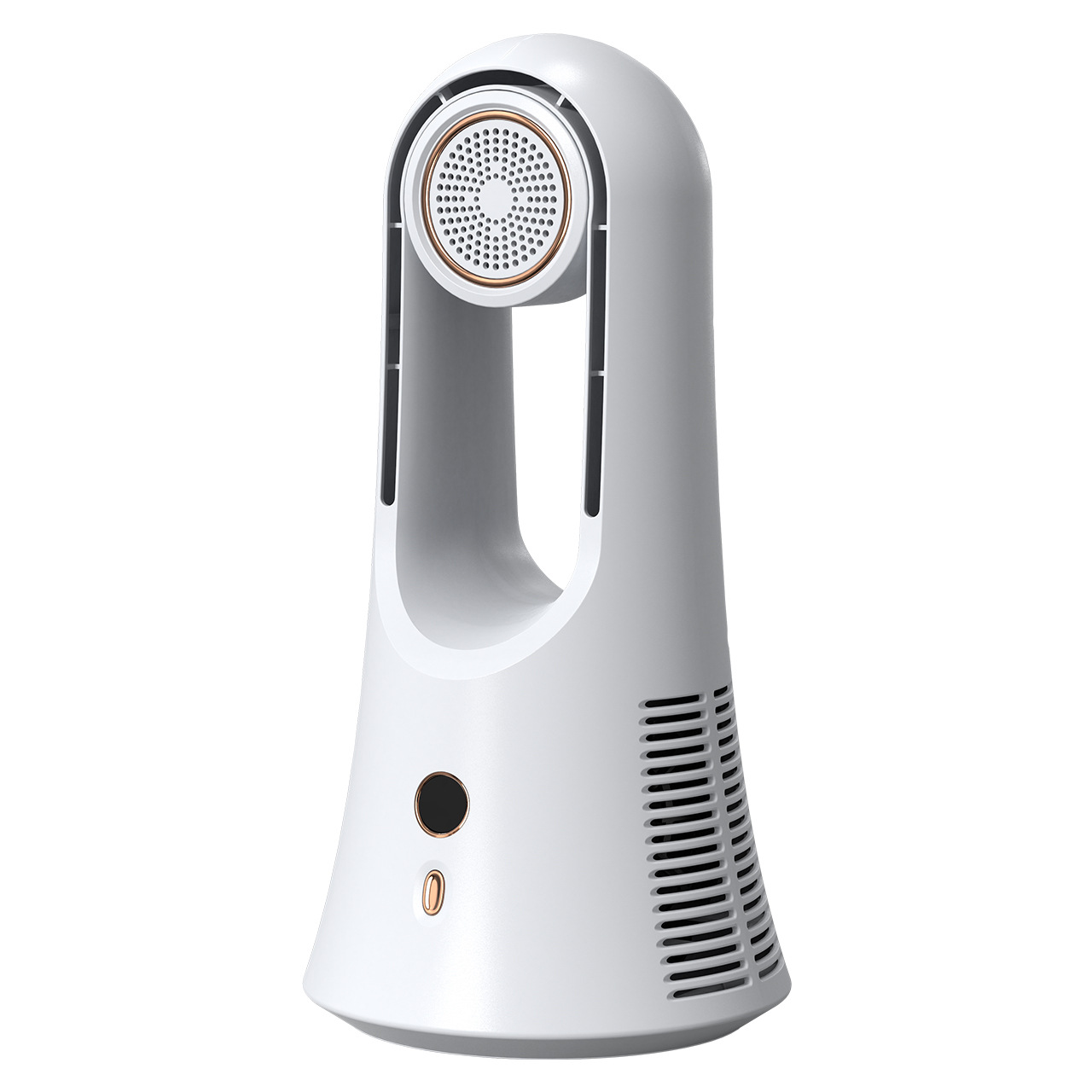 Usb-tischventilator – Kleiner Lüfter – Langer Luftauslass – 360°-luftstrom – Weiß