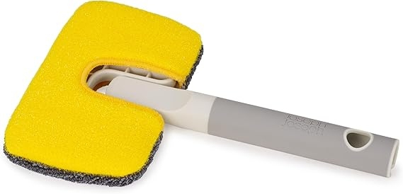 2-in-1-reiniger Joseph Joseph Cleantech™, Mit Mikrofaser Und Schleifpad, Ergonomischer Griff, Ideal Für Empfindliche Oberflächen Und Hartnäckige Flecken, Kompatibelmit Teleskopstange - Stein
