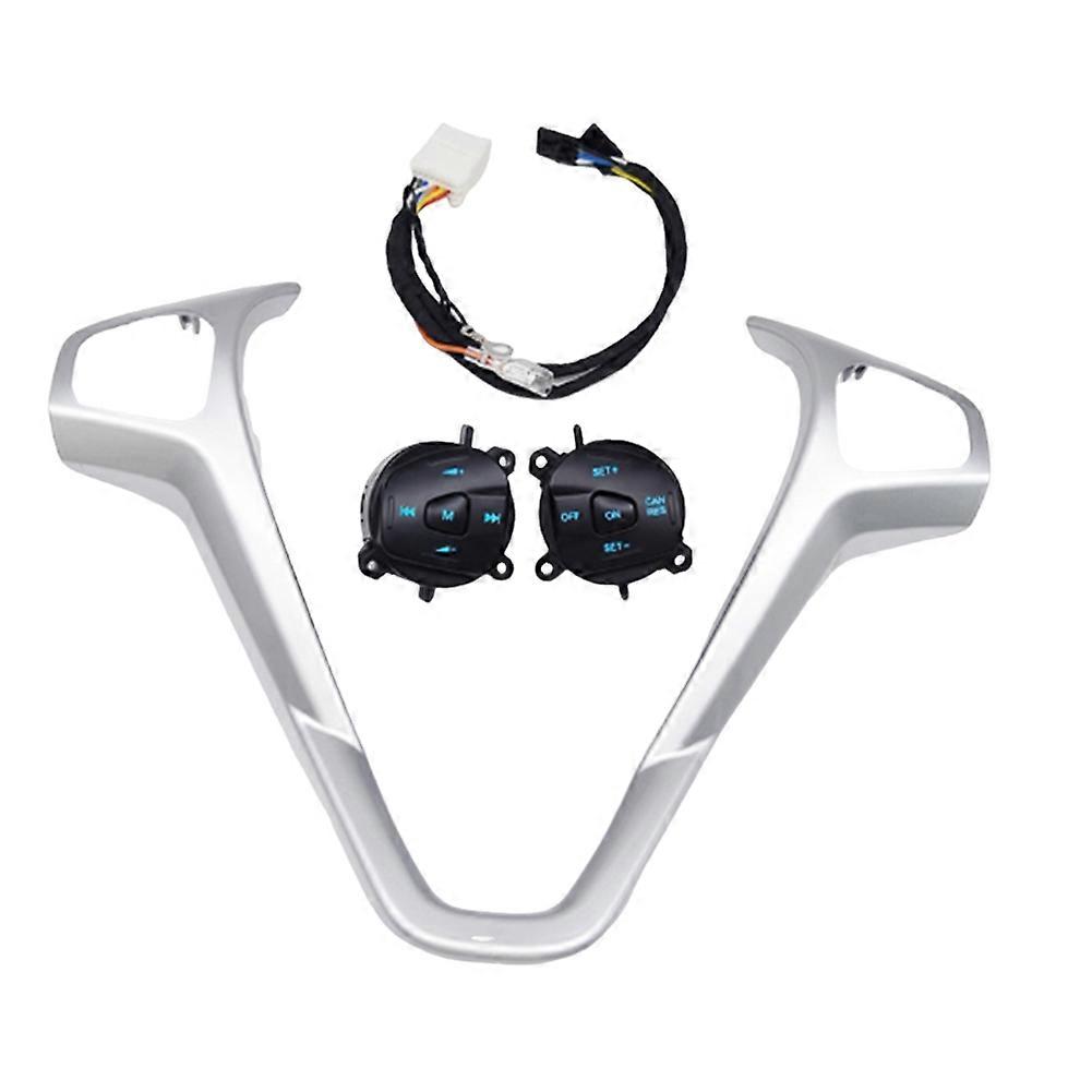 Blauer Led-tempomat-schalterknopf Für Ford Fiesta Mk7 Mk8 Escort Ecosport Mit Lenkradverkleidung Und Verkabelung.