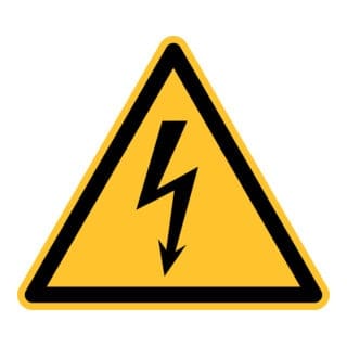Eichner Warnschild Elektr. Spannung 20 cm PVC selbstklebend