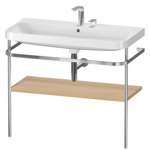 Duravit Möbelwaschtisch-Kombi Happy D.2 Plus 97,5x49cm, 2 HL, Medit. Ei, m Konsole