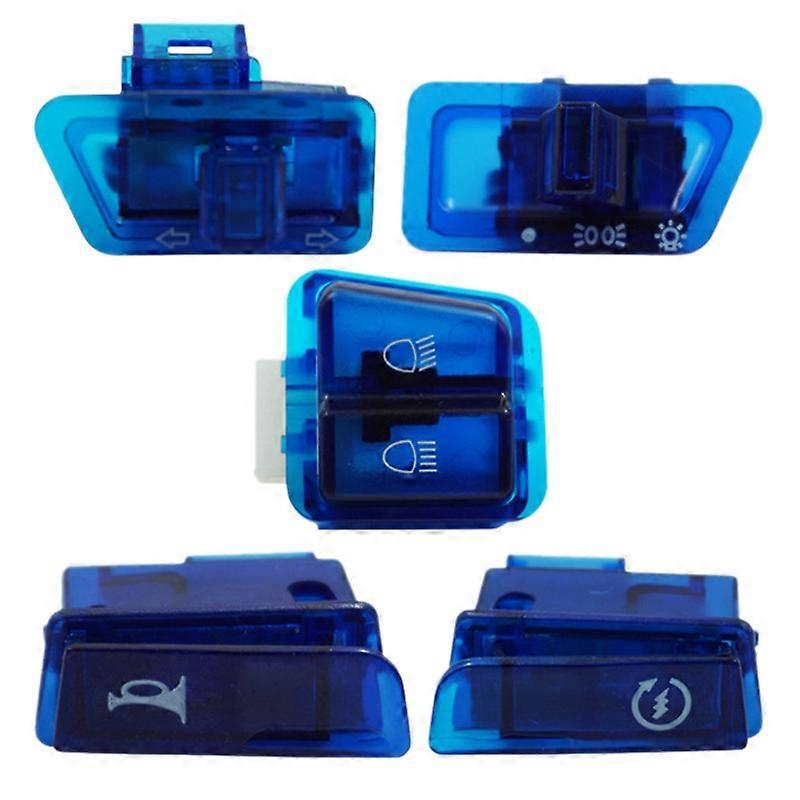 Blinkerschalter (abblend- Und Fernlicht) Sowie Hupenknopf Für Honda Dio Af17 Af18 Roller (gy6 50cc, 125cc, 150cc) – Blau