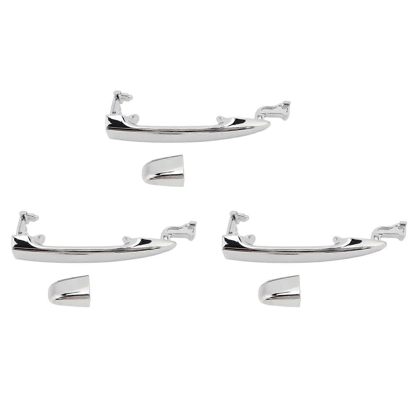 3 Manijas Exteriores Cromadas Para Puertas Traseras Corredizas, Izquierda Y Derecha, Compatibles Con Toyota Alphard 2003-2008 (69230-58010).