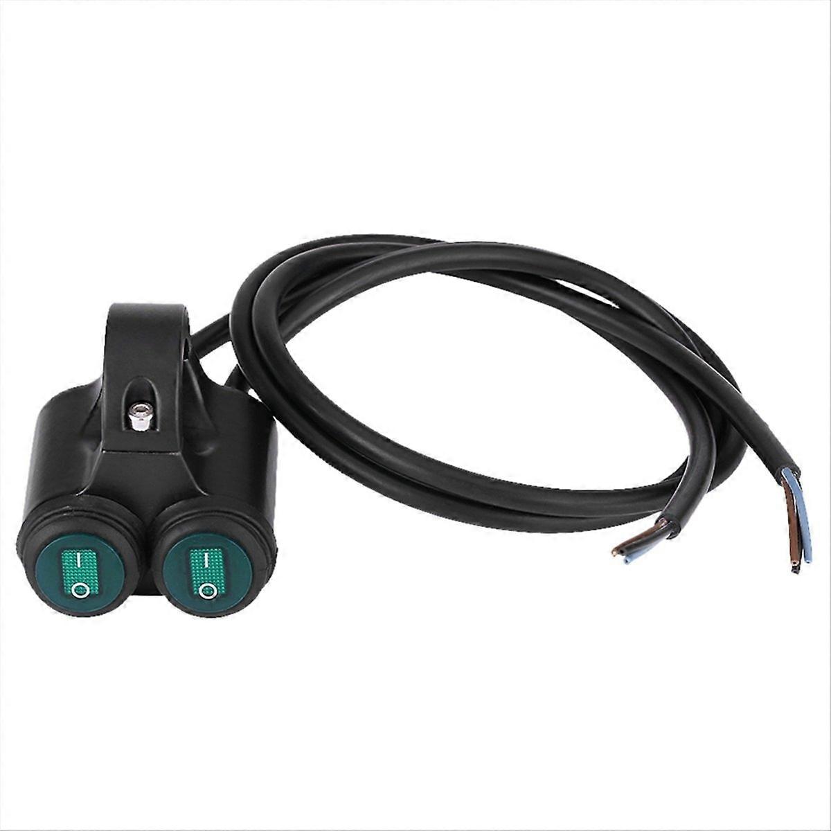 Universeller Doppel-druckknopfschalter Für 22-mm-motorradlenkerscheinwerfer, Bremslichter Und Nebelscheinwerfer B