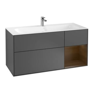 V&B Waschtischunterschrank Wandbeleuchtung Finion 119,6x59,1cm, Reg re wal ven, Anthrac. m