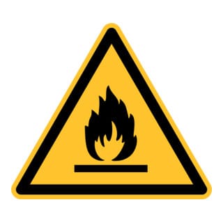 Eichner Warnschild Feuergefährliche Stoffe 20 cm PVC