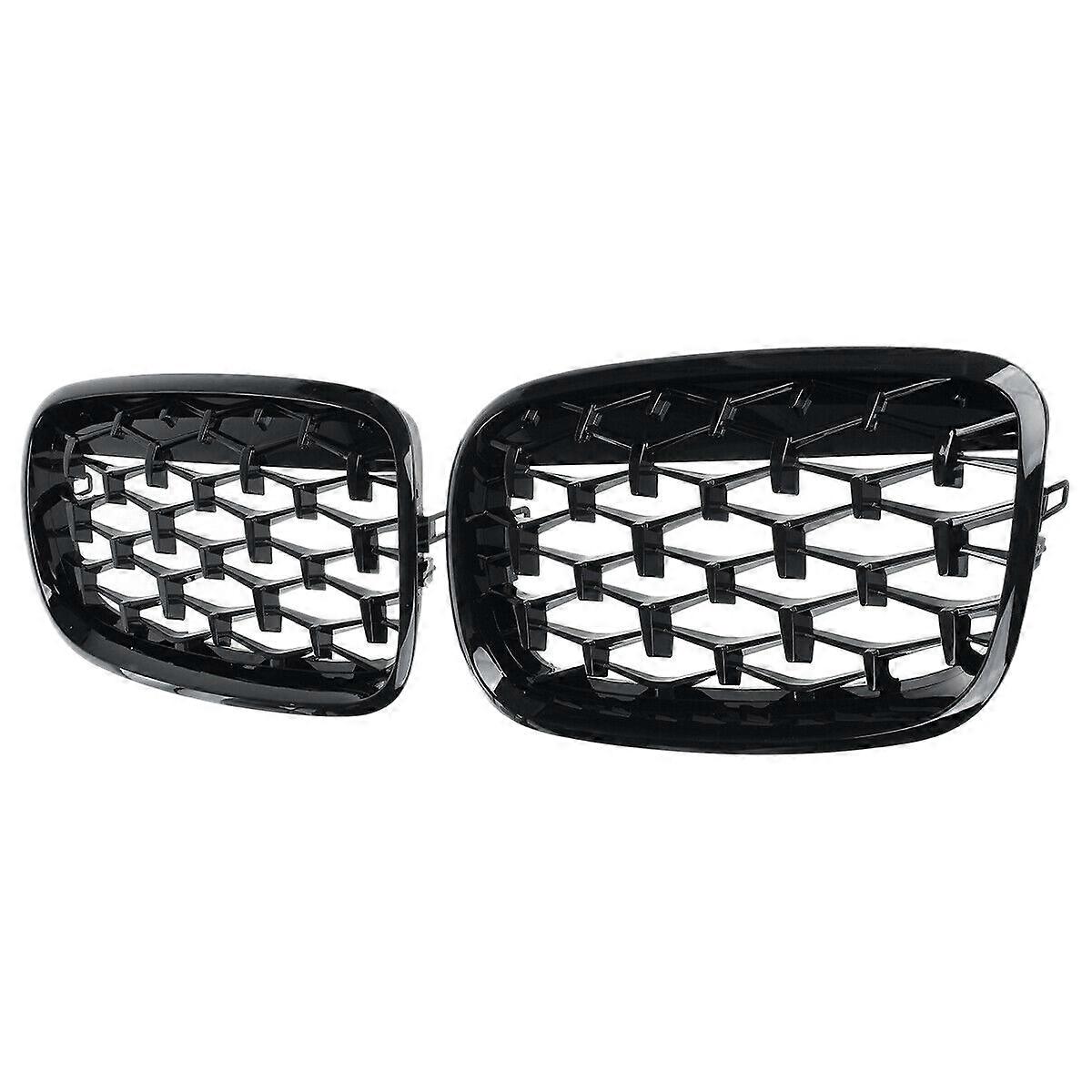 Diamantförmiger Frontgrill, Verchromter Nierengrill, Autozubehör Für Bmw E70 E71 E72 X5 X6 2007–2013, Schwarz