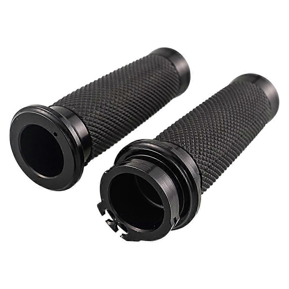 1 Zoll (25 Mm) Gummi-lenkergriffe Für Touring-, Road King-, Bobber- Und Cafe Racer-motorräder, Schwarz.