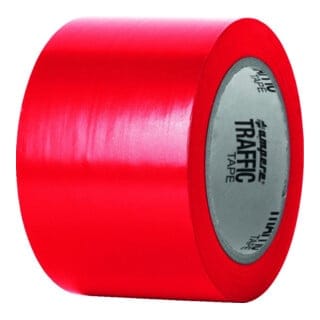 A.m.p.e.r.e. Traffic Tape Standard 0,15 Mm Dicke 75mm X 33m Rot