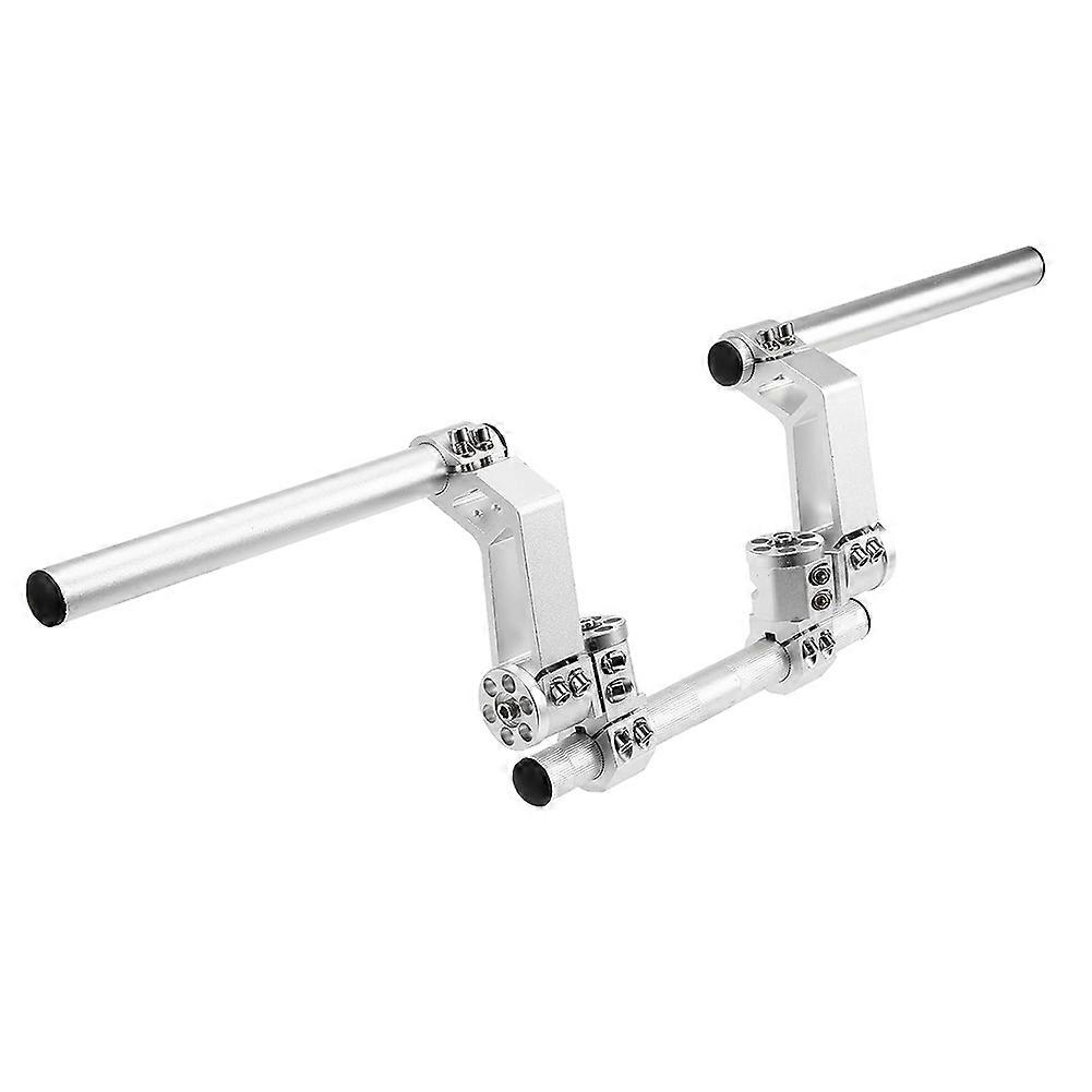 Verstellbarer Motorradlenker, Abnehmbare Lenkerhalterungen, Lenkersystem Für 125-ccm-roller, Silberfarben.