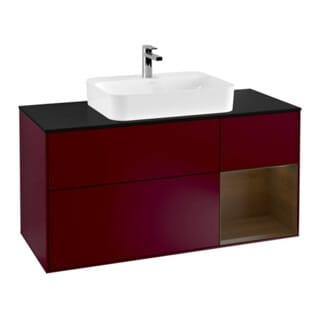 V&B Waschtischunterschrank Finion 120cm, Pl bla m, Reg re wal ven, Peo m