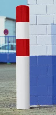 Moravia Rammschutz-Poller L Stahl rot/weiss 159 x 1600 mm 1200 mm Überflur