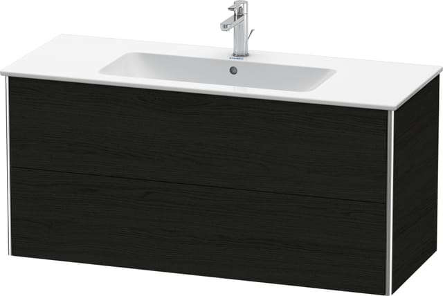 Duravit Waschtischunterschrank XSquare 121x47,8cm, Ei sw, 2 Schubk., wandhängend