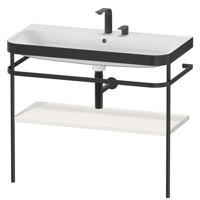 Duravit Möbelwaschtisch-Kombi Happy D.2 Plus 97,5x49cm, 2 HL, No we s-matt, m Konsole