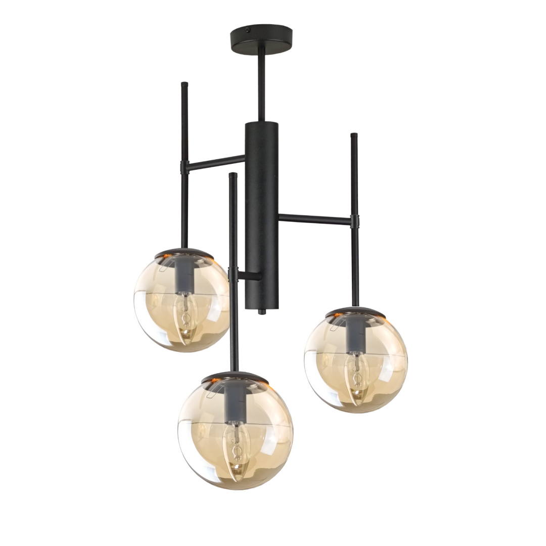 Deckenleuchte 3xe14 Apollo Bernstein Keter Lighting