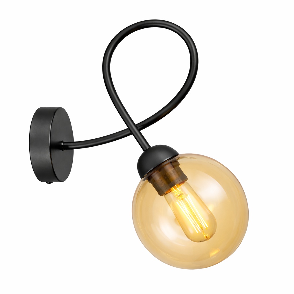 Wandleuchte 1xe14 Lyra Black/honey Ii