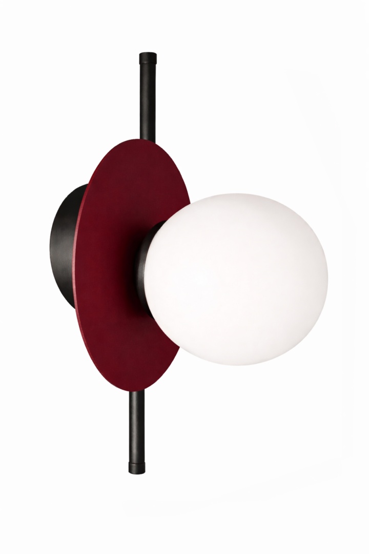 Wandleuchte 1xe14 Luma Black/wine