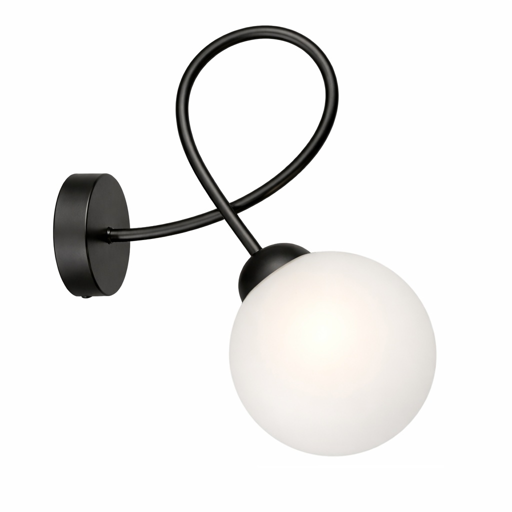 Wandleuchte 1xe14 Lyra Black/white