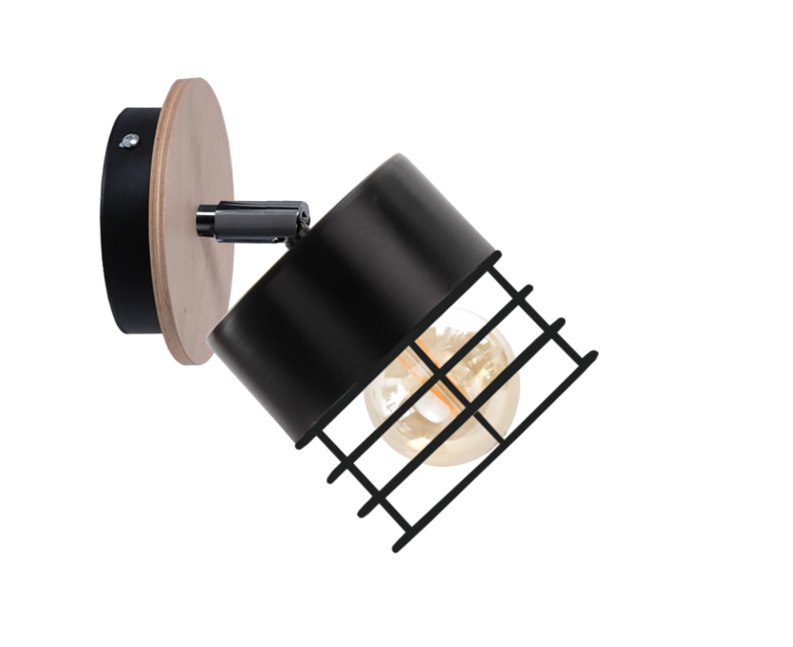 Wandleuchte 1xe27 Casa Black /wood