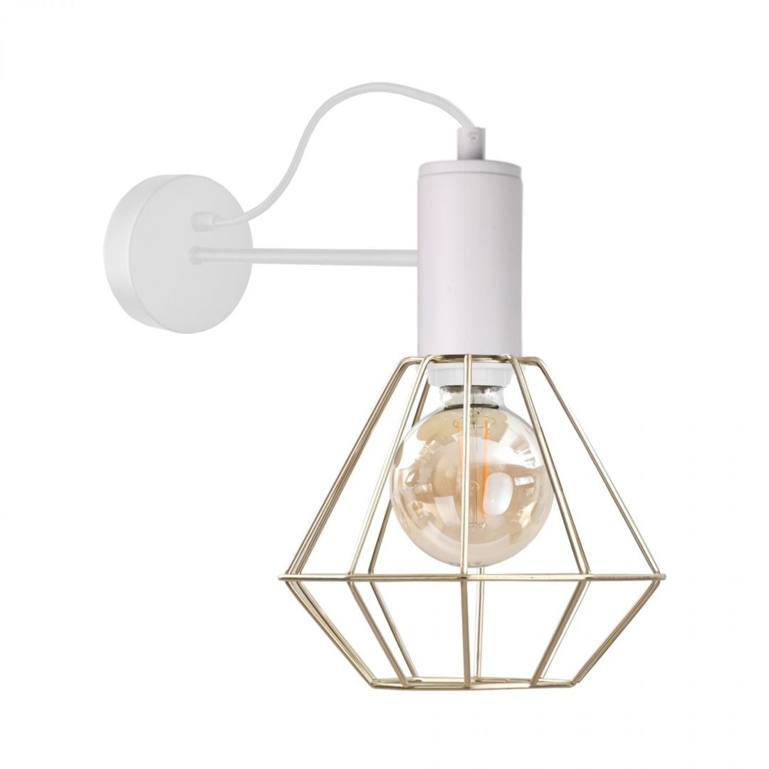 Wandleuchte 1xe27 Lars White/gold