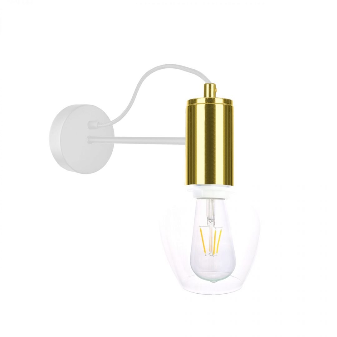 Wandleuchte 1xe27 Maya White/gold