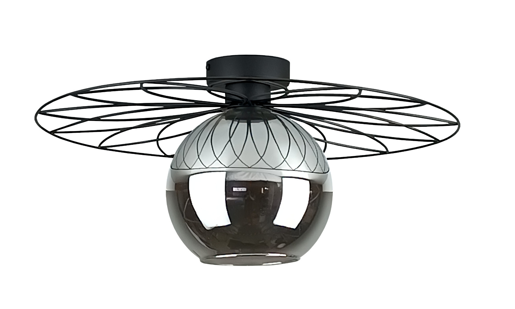 Deckenleuchte 1xe27 Fiesta Schwarz Rauchgrau Keter Lighting